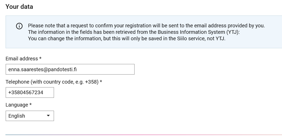 Pic5 Personal registration information in the Siilo service.png