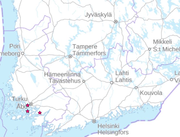 Suomen vuoden 2018 lintuinfluenssatapaukset kartalla